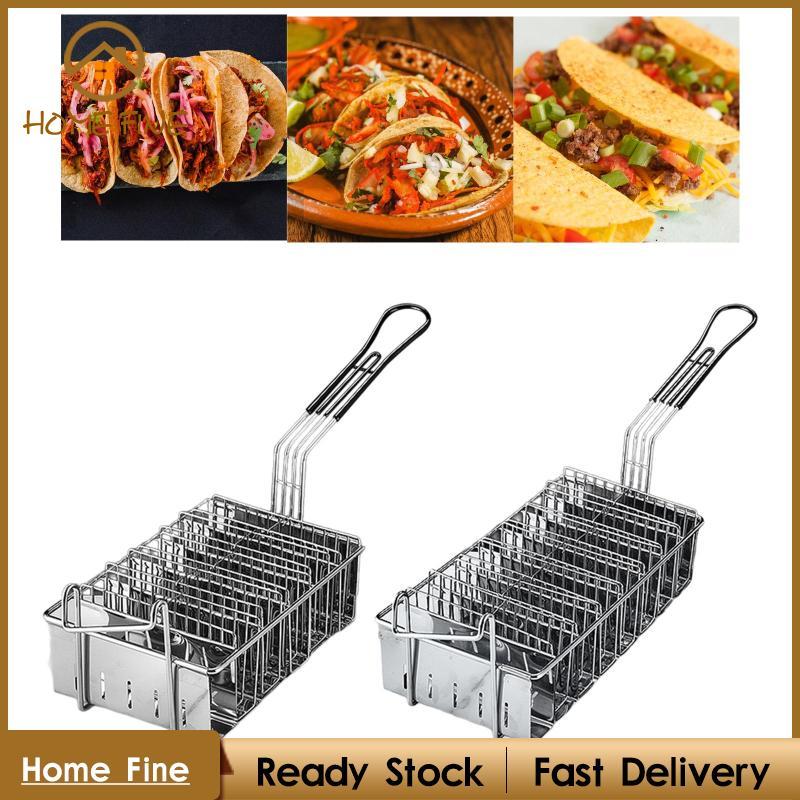 [Katharina_x] Taco Fry Basket,Fried Basket Container Stand,Taco Rack Fryer,Deep Fryer Taco