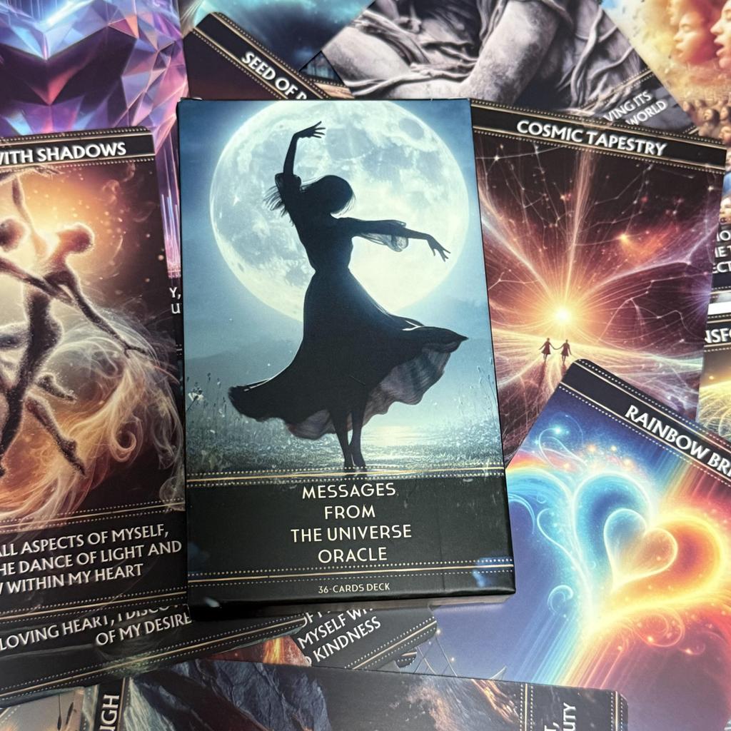 12*7 ซม.ข้อความจาก Universe Oracle Deck 36 การ์ด Deck ข้อความการ์ดภาษาอังกฤษเกมกระดาน verasath