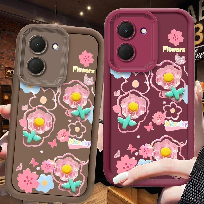 ปลอกสําหรับ Tecno Spark GO 3 Spark GO 2 Spark Go 1การ์ตูนดอกไม้เคสโทรศัพท์ Techno Spark GO3 GO2 Go1 