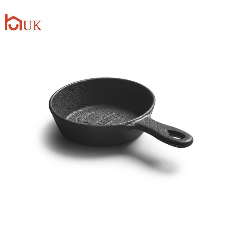 UK 8.5 ซม. กระทะเหล็กหล่อ Non-sti กระทะไข่ขนาดเล็กสําหรับเครื่องครัว TH