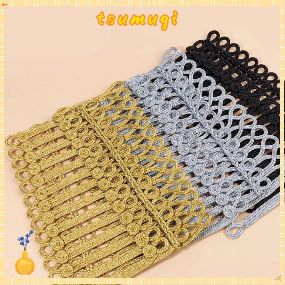 TSUMUGI เสื้อผ้า Applique,ขนาดใหญ่สไตล์บาร็อคทองสายแพทช์,แฟชั่นทองสายHandmadeเย็บบนแพทช์Charmline Embellishment