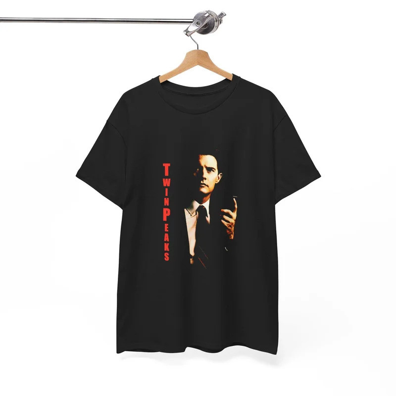 26 เสื้อแฟชั่นใหม่ 90s Remake Rucking Fotten - เสื้อ Twin Peaks เสื้อยืดสีดำพื้นฐาน เสื้อยืดกราฟิก เ
