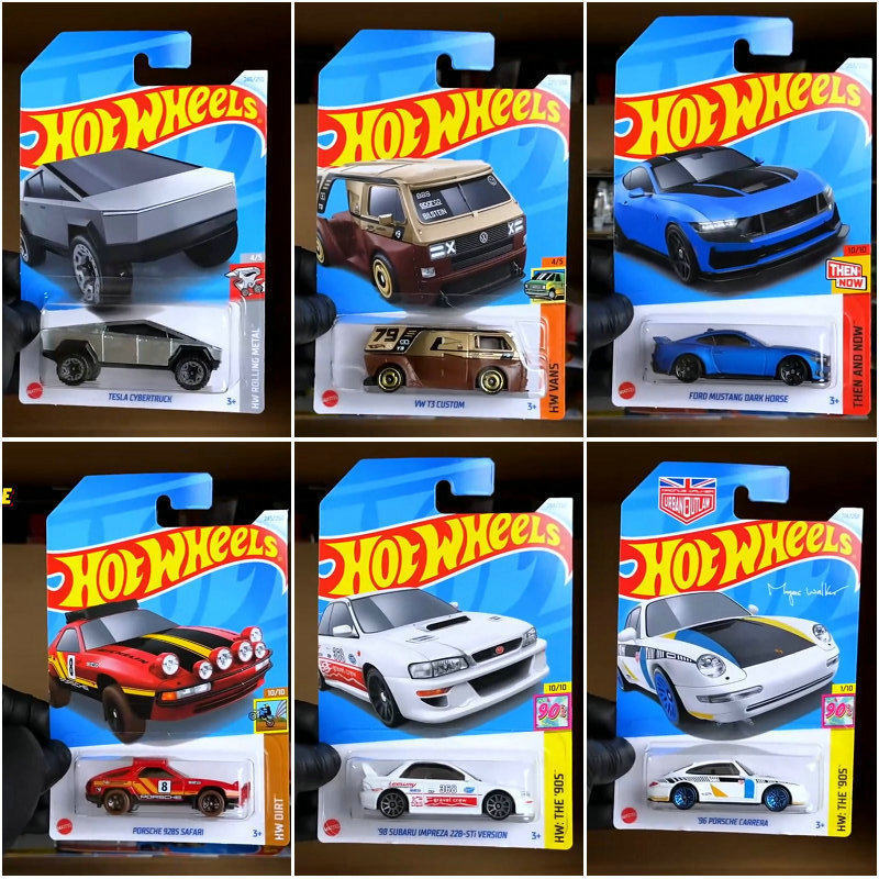 2024Q Hot Wheels Hot Little Sports Car Bugattisla Cyberpica Pickup Volkswagen T3 รถโลหะผสม 24P