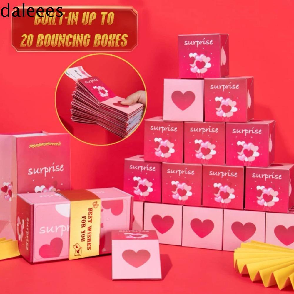 DALEEES Surprise Bounce Box, Paper Luxury Cash Explosion Gift Box, New Gift Box Fun Pop Up Surprise 