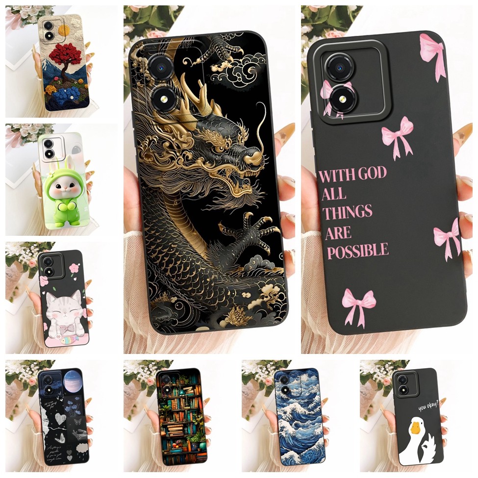 Honor X5 กรณีความงามแฟชั่นหรูหรา Cool Kawaii น่ารักทาสีซิลิคอนปลอก VNA-LX2 VNA-LX3