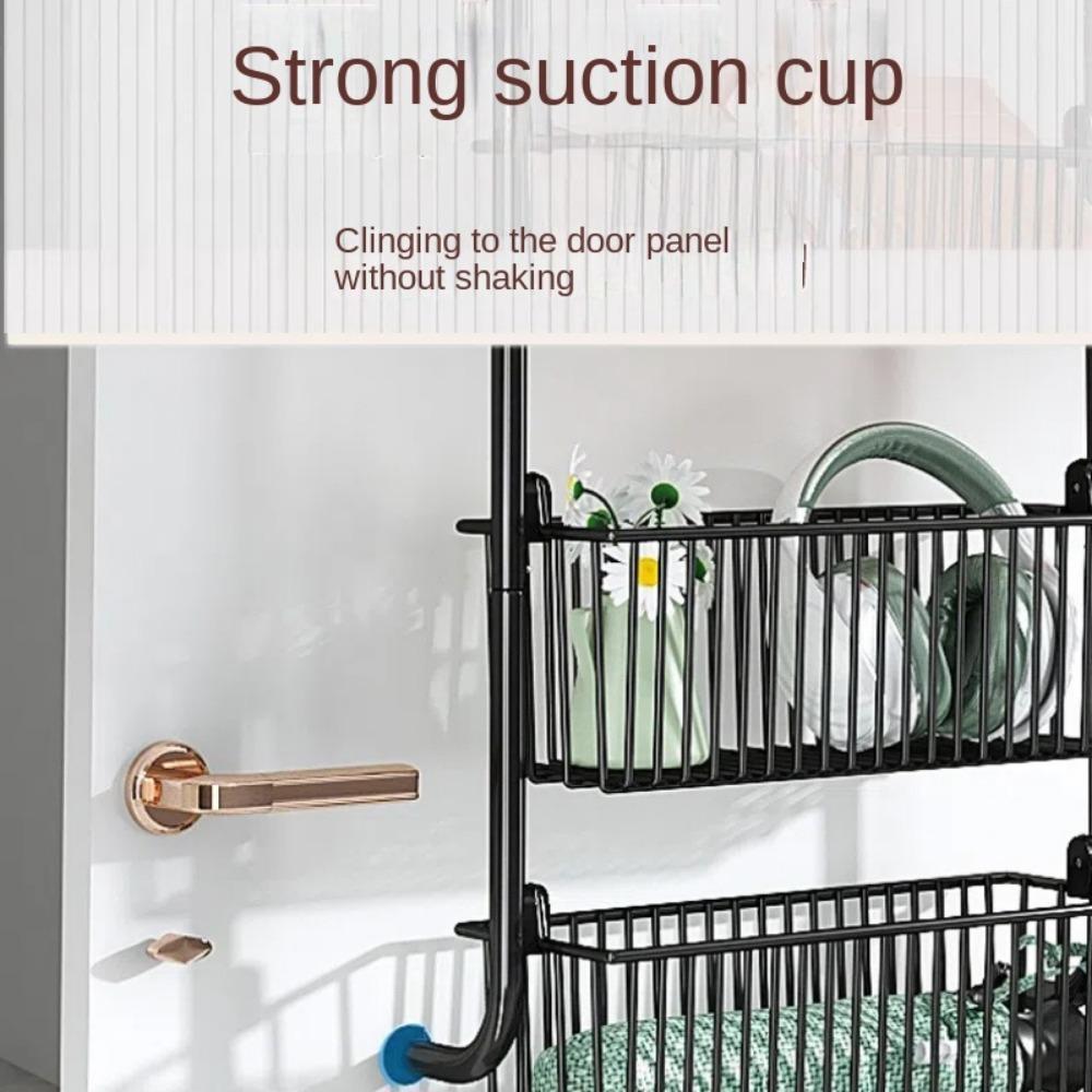 ชั้นวางตะขอประตูหลัง เกิน, กันสนิม 4 ชั้นกว่าชั้นเก็บของประตู, ติดตั้งง่ายหมัดฟรีแขวนตะกร้าเก็บตู้เสื้อผ้าการจัดเก็บ - รูปที่ 7