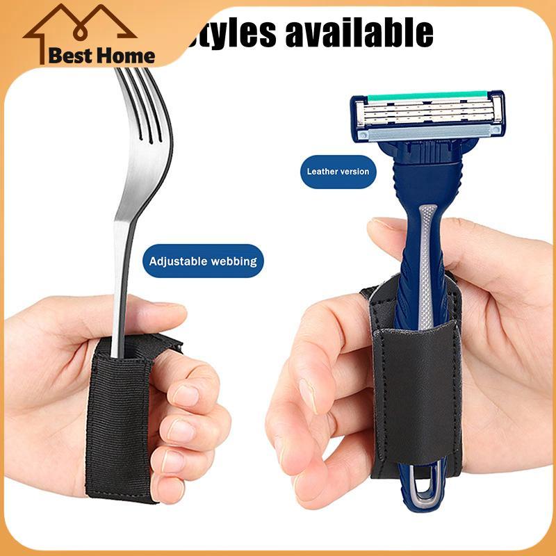 ของเล่นแฟชั่น Aid Utensil Cuff Holder Strap Elastic Eating Assistance Cuff Spools Forks Fixing Band 