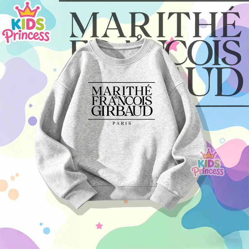 (จัดส่งตลอด 24 ชั่วโมง) สินค้าใหม่ 2026 kids คอกลม เสื้อวีนที่แขนยาว เสื้อวินเทจคอกลม 100% ผ้าใบหม้อ W605