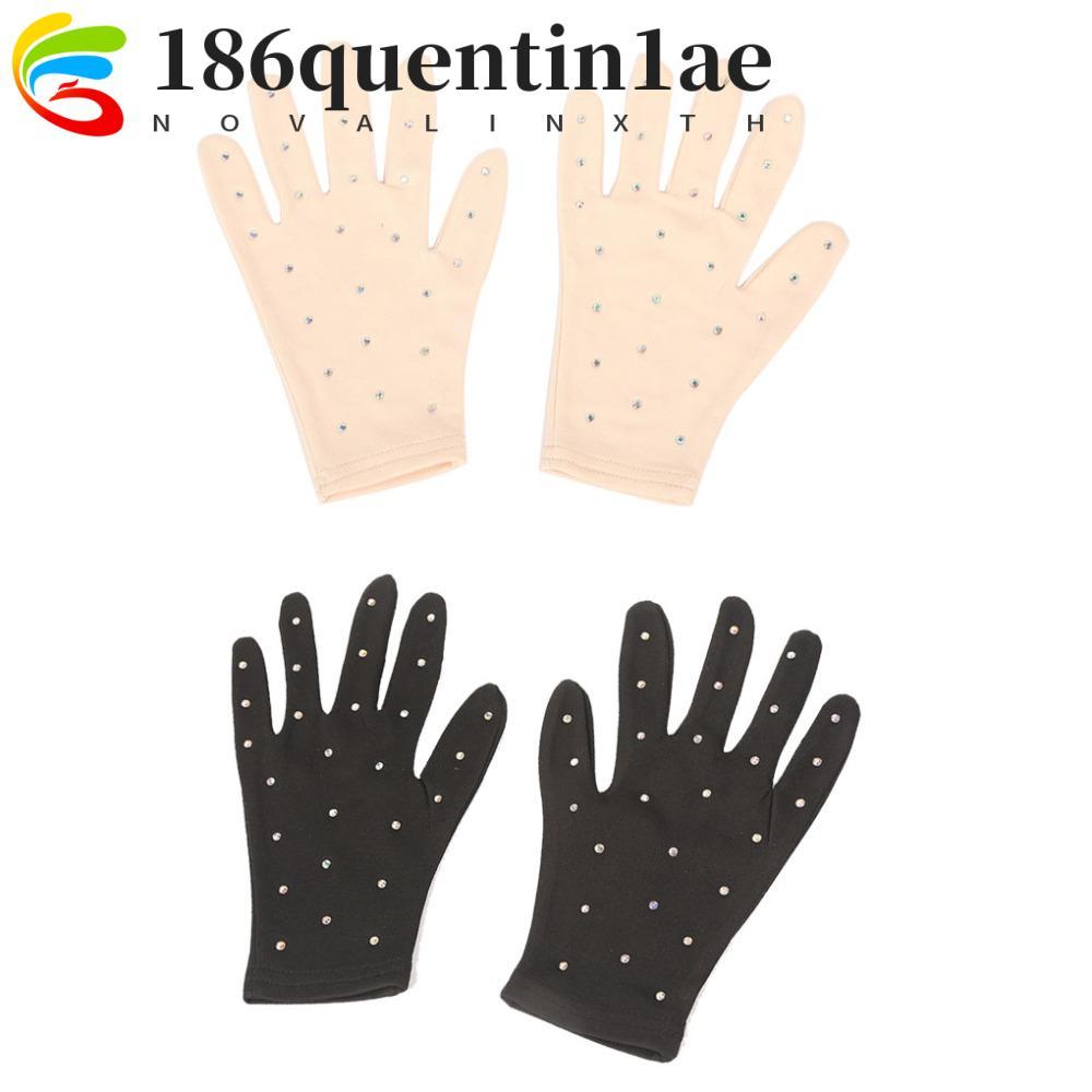 QUENTIN1AE Shiny Figure สเก็ตข้อมือถุงมือ,เงา Breathable Ice Skating Training Gloves, ใหม่แฟชั่น Ele