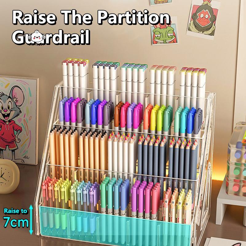 {maybest} 3/4/5 ชั้นสีน้ําดินสอเก็บ Ra เดสก์ท็อปขนาดใหญ่ความจุ Partition เครื่องเขียน Shop Storage Ra Marker ปากกากล่องเก็บ {TH}