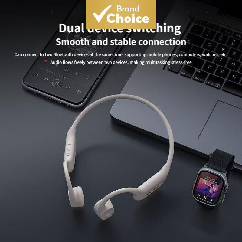 หูฟังวิ่ง Philips TAA6609C หูฟังนําเสียงผ่านกระดูก กันน้ํา กันเหงื่อ หูฟังบลูทูธแบบเปิดหลัง แบตเตอรี่อึด