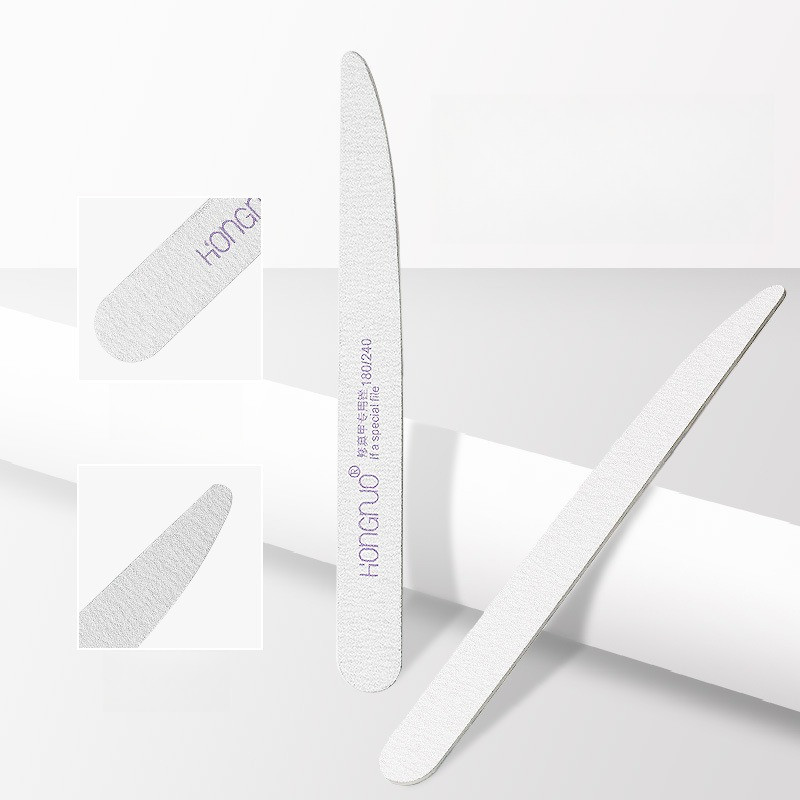 HONGNUO ตะไบเล็บแบบบางพิเศษทรงมีด 180/240 ตะไบหยาบ (Knife Shape)
