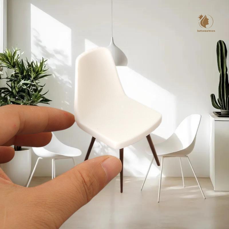 [PE] 1/12 ตุ๊กตาจําลองเก้าอี้มินิโมเดลเฟอร์นิเจอร์บ้านตุ๊กตาตกแต่งของเล่นตุ๊กตาบ้านฉากไมโครอุปกรณ์ปร