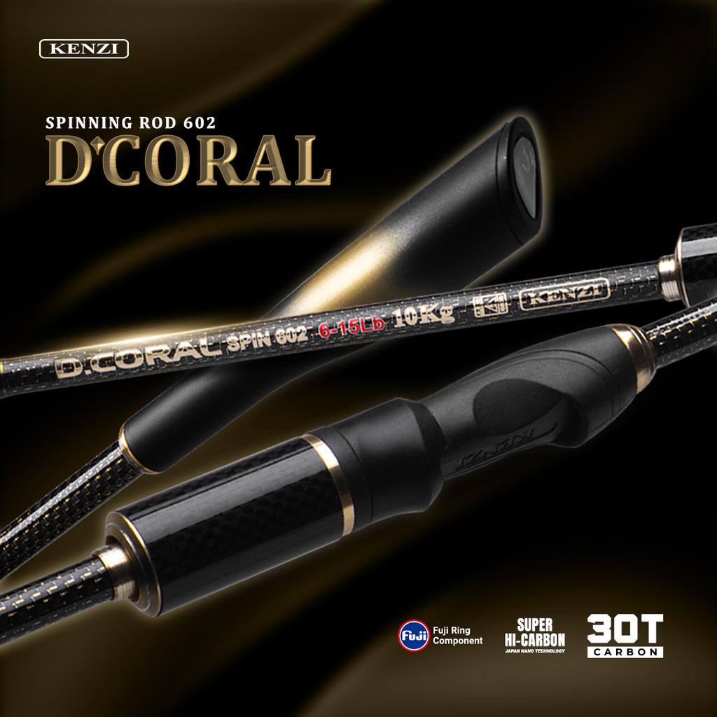 KENZI DCORAL 602 Fuji Guides Hollow Carbon 6-15lbs 8-17lbs 10-20lbs Spinning