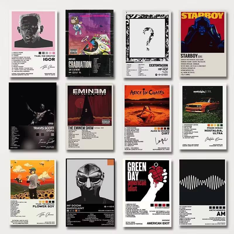 ChapSinger เพลงอัลบั้มโปสเตอร์ Hip Hop Vintage Room ตกแต่งบ้าน Retro Kraft Wall Art