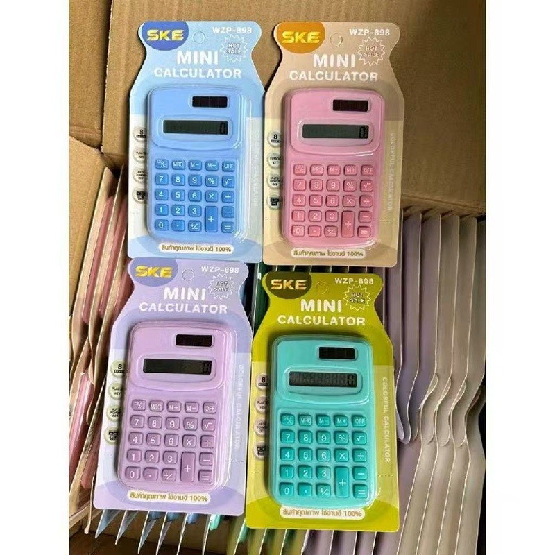 CFHOME(ส่งในไทย) เครื่องคิดเลข 8หลัก โซลาเซล ขนาดเล็ก พกพา อุปกร์การเรียน คำนวณเลข อุปกร์สำนักงาน เครื่องเขียน สีพลาสเทล