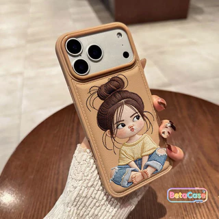 เคสโทรศัพท์ลายเด็กผู้หญิงหน้าบึ้งน่ารัก Case iPhone 17 16 15 14 13 12 11 11 11pro 15plus