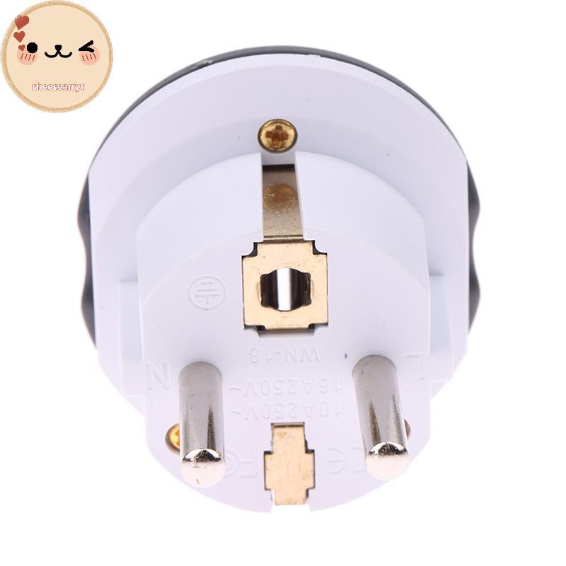 Chee เยอรมันมาตรฐานปลั๊กแปลง FR AU US UK To EU Euro Korea Universal Travel Adapter Home Plug Adapter
