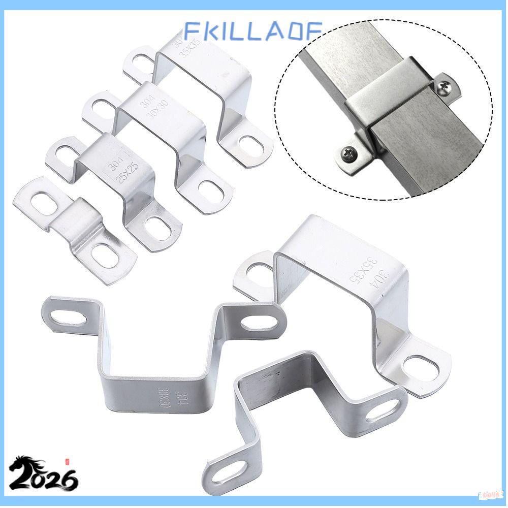 FKILLA0FCR แคลมป์ท่อ Horseback, M-รูป U-รูปสี่เหลี่ยมผืนผ้าประปากระชับ Ohm Tube Card, Thicken ยึดหัว