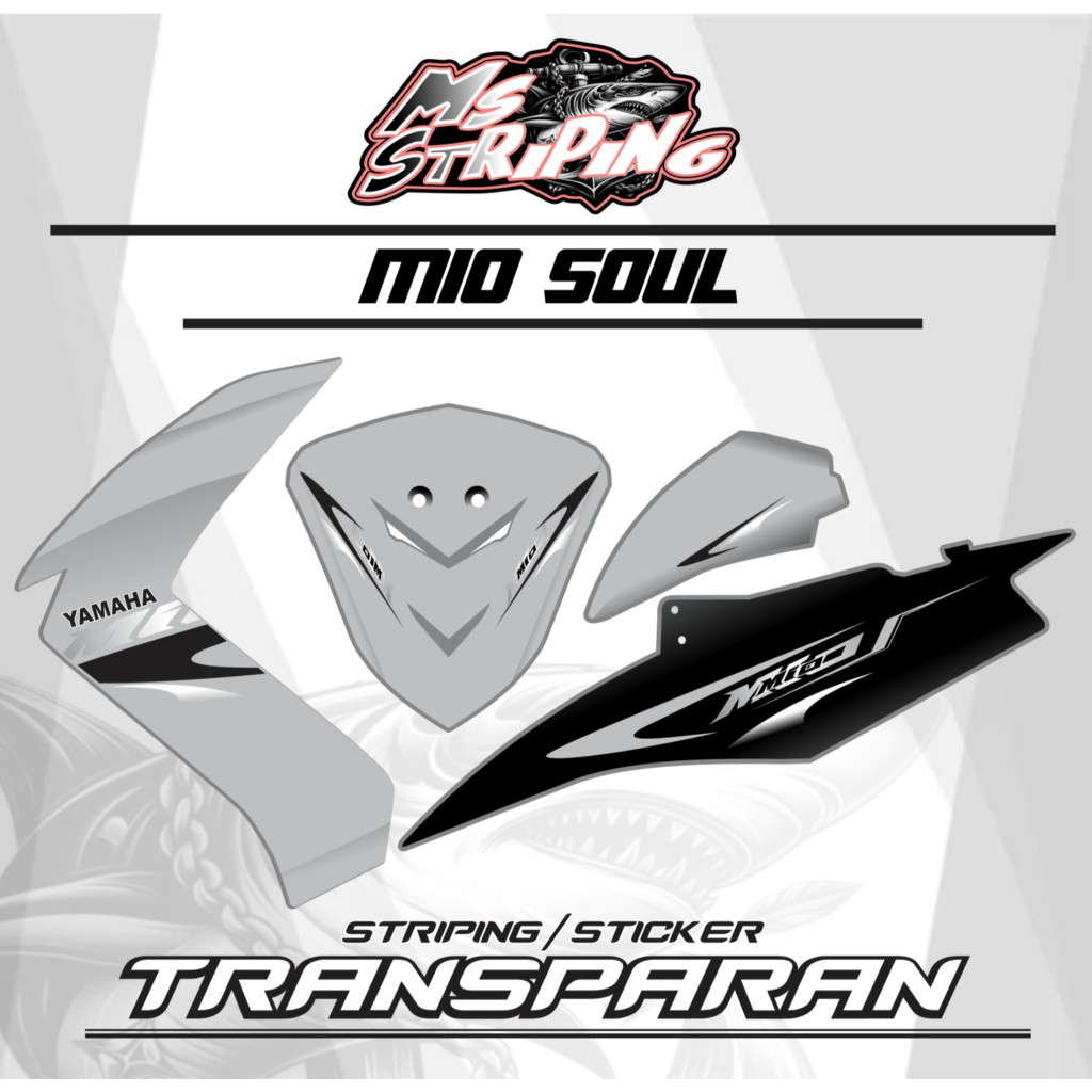 TRANSPARENT STRIPING MIO SOUL/KARBU STICKER MOTIF VARIATION LIST ใหม่ล่าสุด MS015 TRANSPARENT