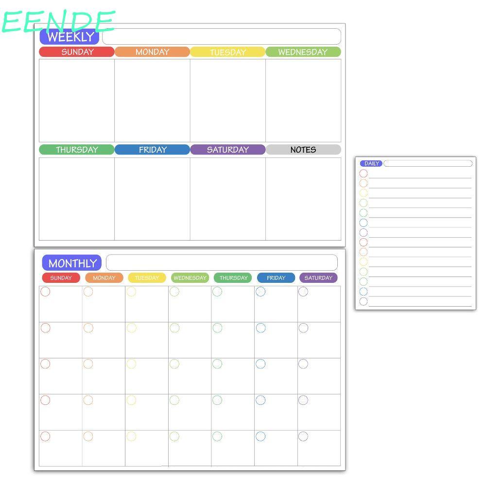 EENDE Memo Message Board Soft A3 ไวท์บอร์ด To Do List Work Plan Magnetic Month Planner