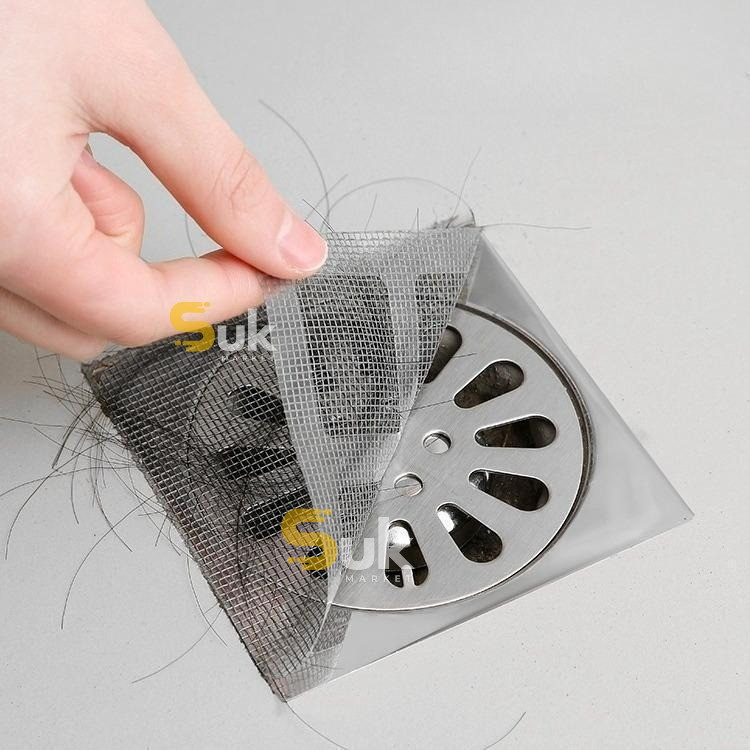 แผ่นแปะท่อระบายน้ำ(10แผ่น/1แพ็ค)รุ่นไฟเบอร์กลาสตาข่าย สติ๊กเกอร์ตาข่าย สติกเกอร์กรองท่อระบายน้ํา - รูปที่ 4