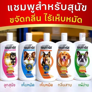 ยกลัง 12 ขวด แชมพูสำหรับสัตว์เลี้ยง ขจัดกลิ่นสาบ เห็บหมัด แชมพูสุนัข เชนการ์ด Chaingard