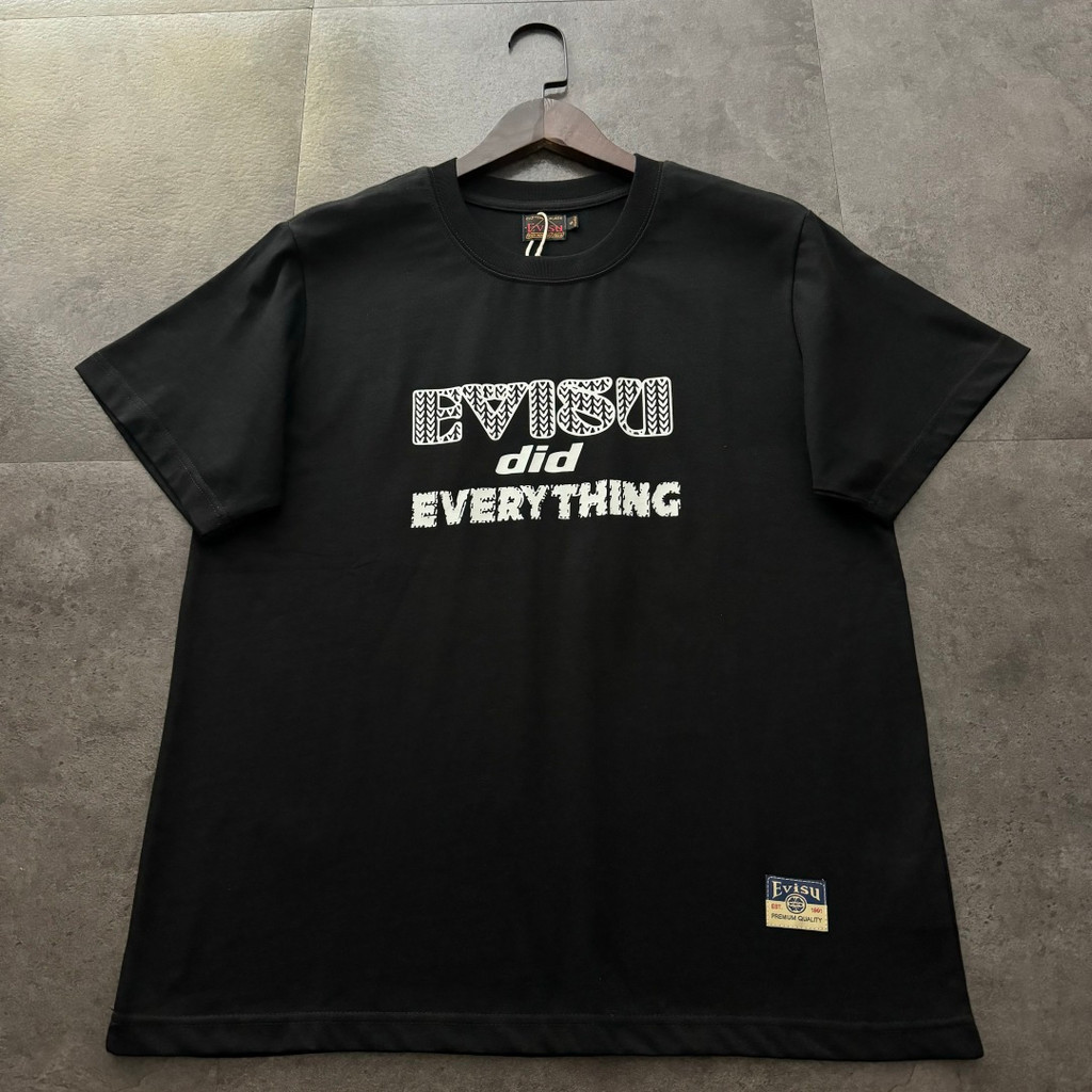 Evisu ยีนส์ พิมพ์ลายแขนสั้น อินเทรนด์ ผ้าฝ้ายแท้ สำหรับทั้งผู้ชายและผู้หญิง