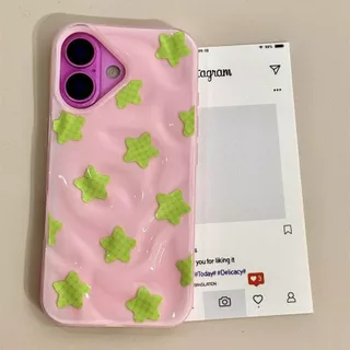 สําหรับ เคสไอโฟน 17 15 สำหรับ iPhone 13 16 11 15 17 14 12 Pro Max 15 14 16 7 8 Plus XR X XS INS ลายตารางดาว เคสไอโฟนสวยๆ