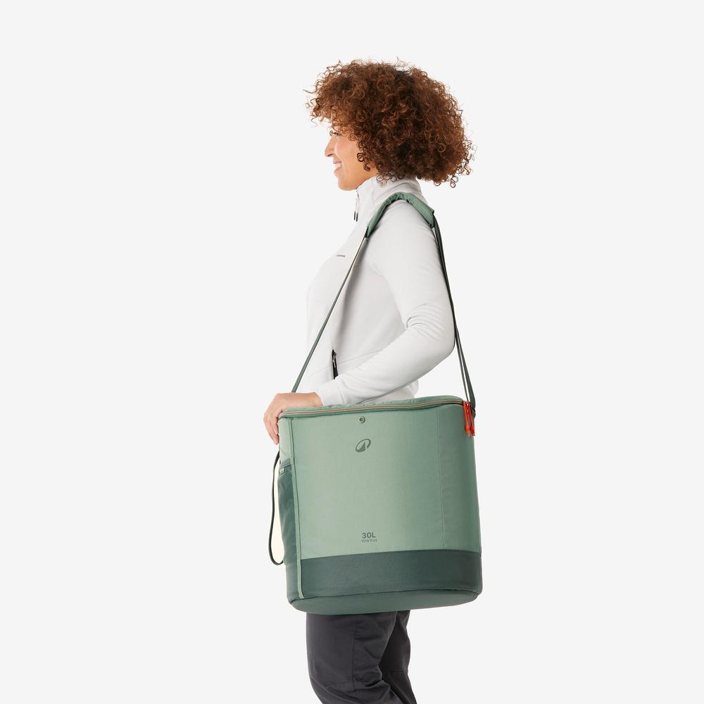 Decathlon Flexible, Insulated, Compact Cooler Box For Camping กระเป๋าเก็บความเย็นแบบนิ่ม รุ่น 100 ความจุ 30 ลิตร - Green - รูปที่ 2