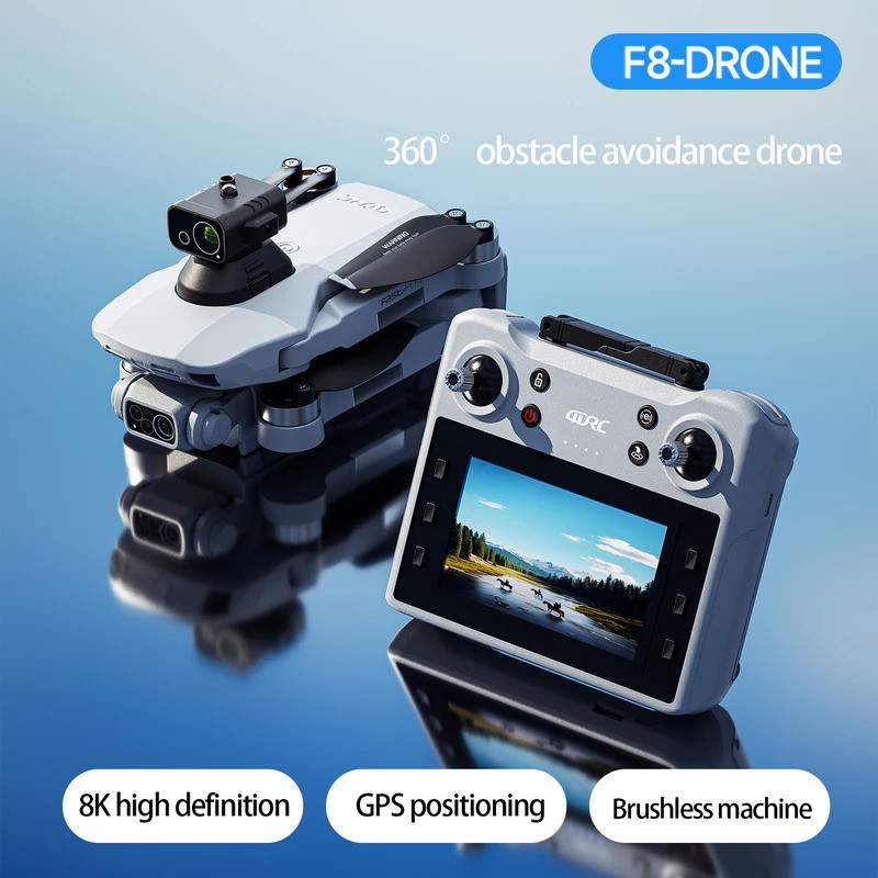 F8 MAX GPS Drone Professional 8K กล้อง 6K 5G WIFI FPV Drone หลีกเลี่ยงอุปสรรคหน้าจอขนาดใหญ่รีโมทคอนโ