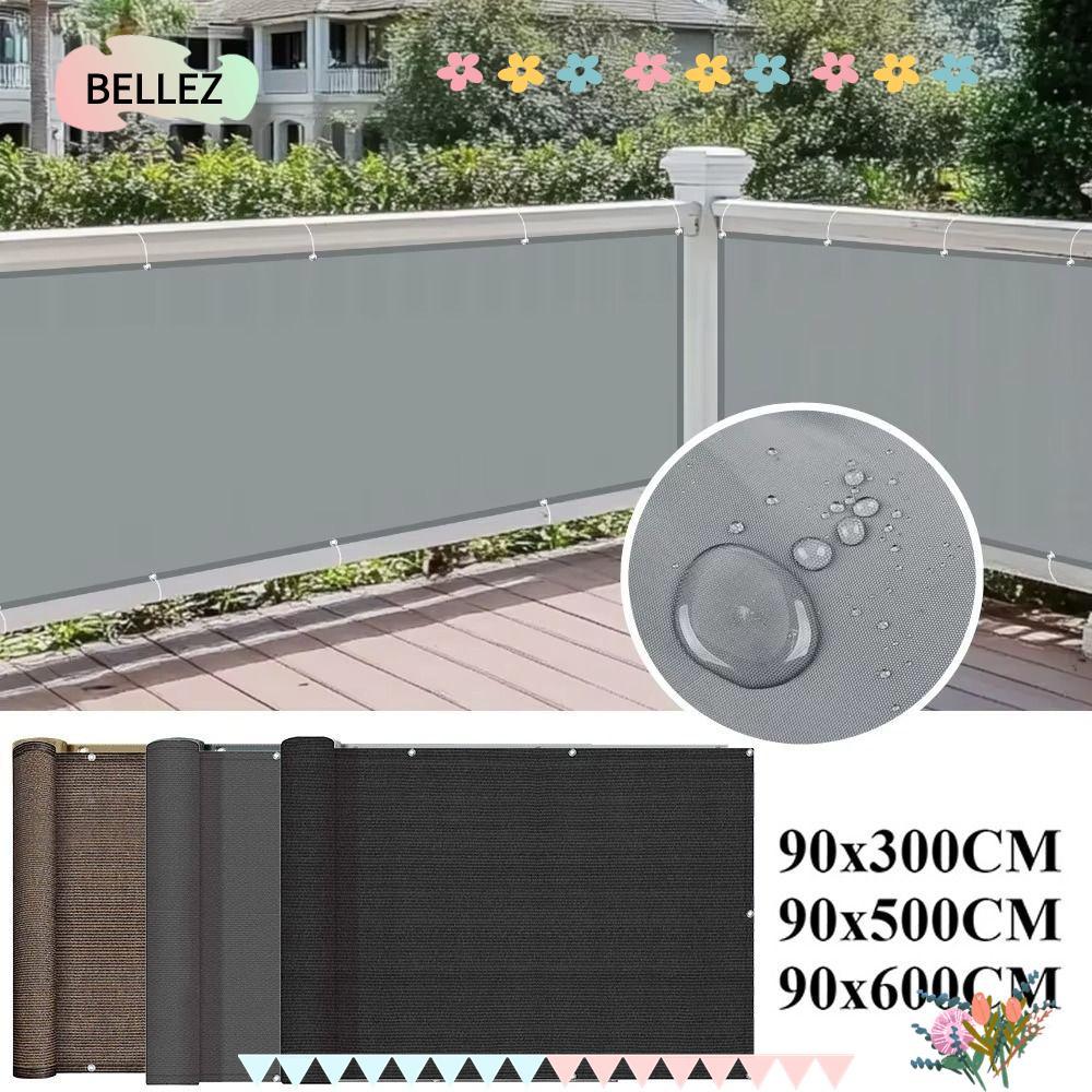 ผ้าแรเงาระเบียง BELLEZ, กันน้ํา 3/5/6M Sun Shading Sails, รั้วข้น Patio รั้วป้องกัน Patio