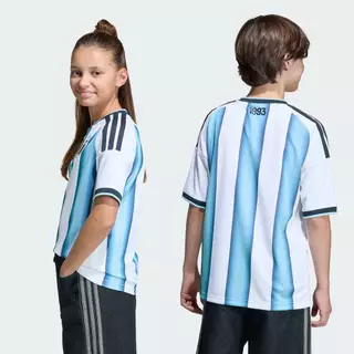 adidas ฟุตบอล เสื้อฟุตบอลชุดเหย้าทีมชาติอาร์เจนตินา 26 สำหรับเด็ก เด็ก สีขาว KA8119