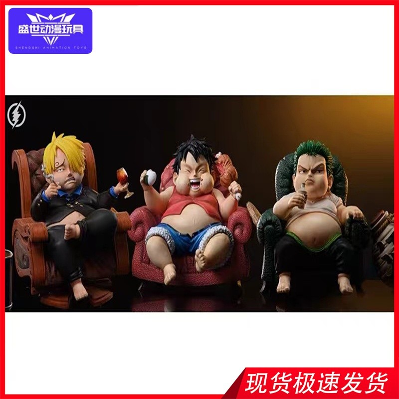 One Piece gk Model Play Seated Fat House Series Fat Zoro Luffy Sanji รูปเครื่องประดับ