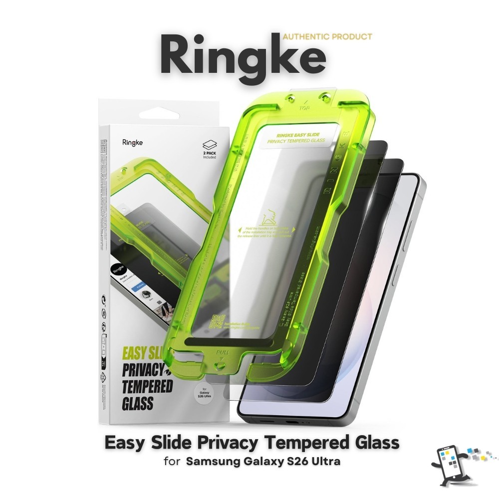 Ringke Easy Slide Privacy Tempered Glass กระจกนิรภัยกันมองเห็นด้านข้าง สำหรับ Samsung Galaxy S26 Ultra
