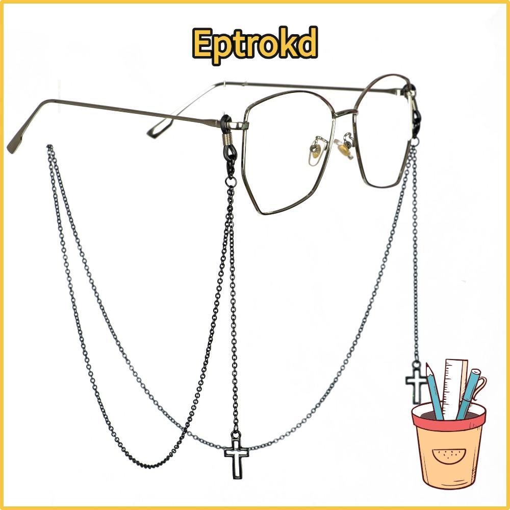 EPTRO CROSS จี้แว่นตา ทำจากโลหะ.Cross neckline สำหรับผู้ชาย