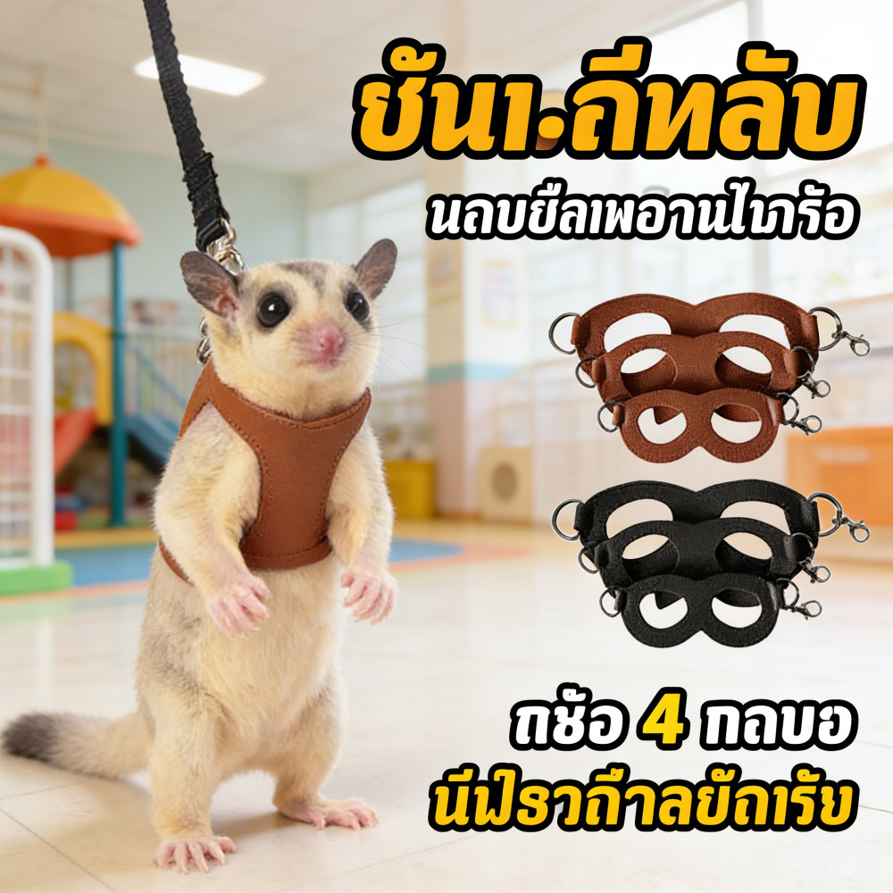 เหม็ดสัตว์เลี้ยงเชือกจูงกันหายหนูแฮมสเตอร์ลมขนาดเล็ก4