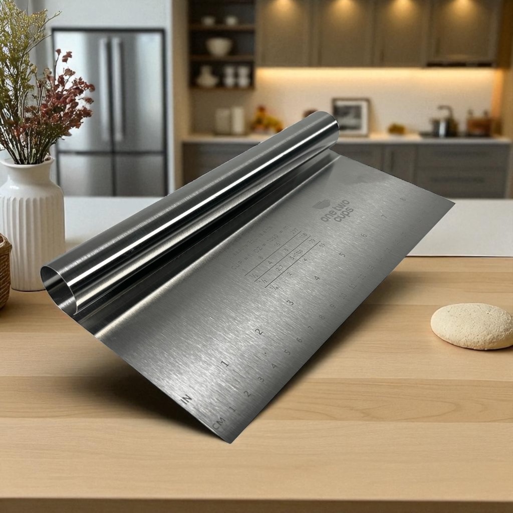 TISERA - One Two Cups Spatula Scraper Cake Scraper Tart Pizza Cutter 22cm - CJ712