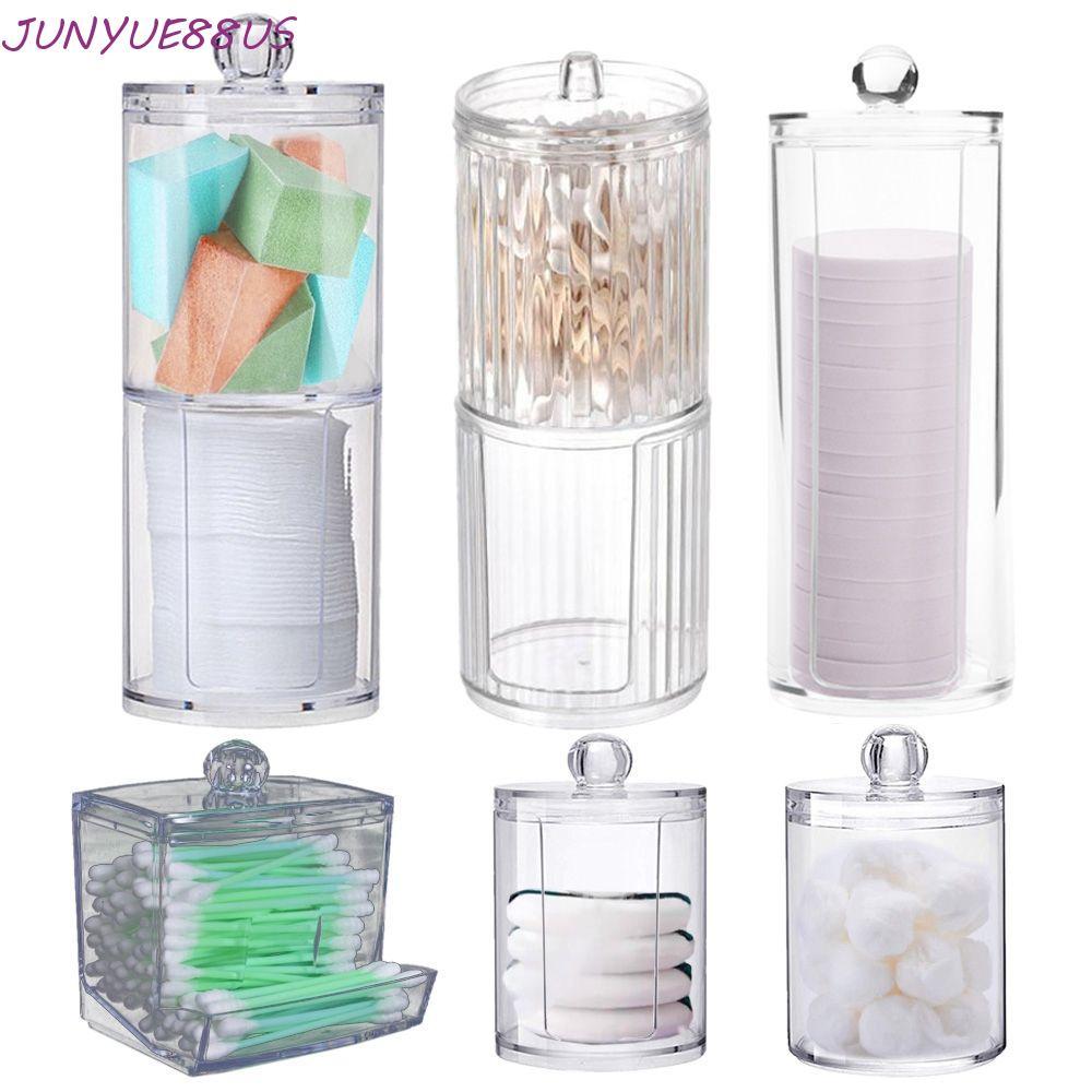 JUNYUE88US ที่วางสําลีแต่งหน้าสําหรับห้องน้ํา Dressing Room กล่องเก็บเครื่องสําอางอุปกรณ์ห้องน้ํามัล