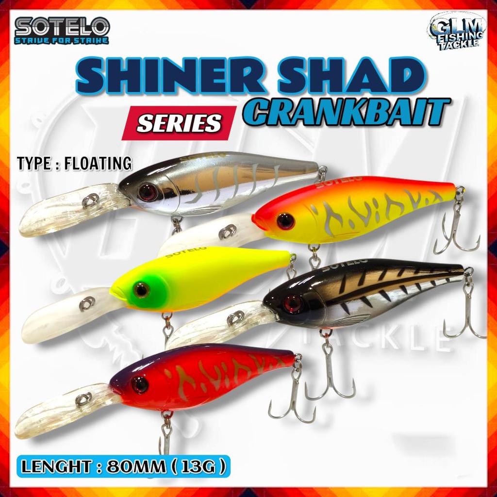 SOTELO SHINER SHAD CRANKBAIT 80MM ( 13G ) FLOATING FISHING LURE FOR FISHING