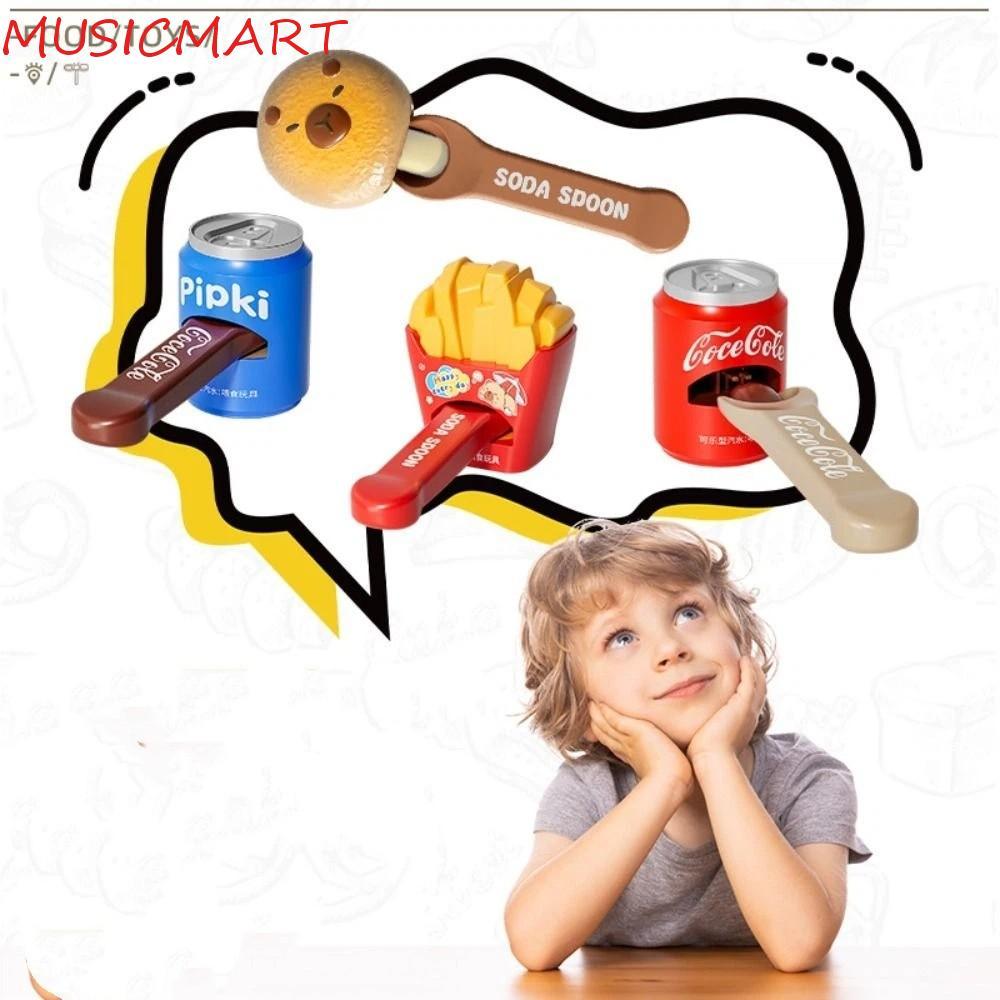 MUSICMART Ramen Feeding Toy, French Fries Crab Food Feeding Toys, Desktop Ornament Duck การ์ตูนจําลอ