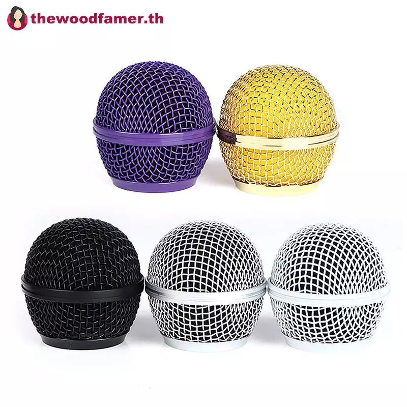 THER 1pcs สำหรับ Shure SM58 ไมโครโฟนไร้สายเปลี่ยนไมโครโฟนโลหะตารางเปลี่ยนชิ้นส่วนหัวไมโครโฟนพรรคมืออาชีพ TH