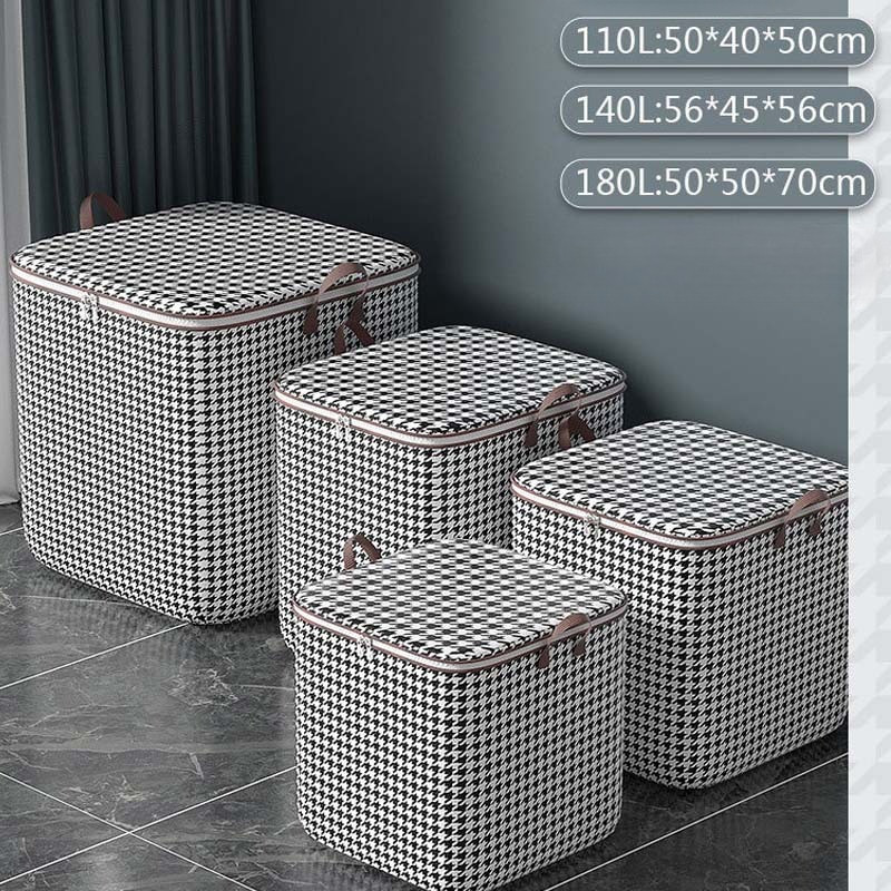 กระเป๋าเก็บผ้านวม ความจุขนาดใหญ่ 110/140/180L พับได้ มีที่จับ ทนทาน กันฝุ่น กล่องเก็บเสื้อผ้า