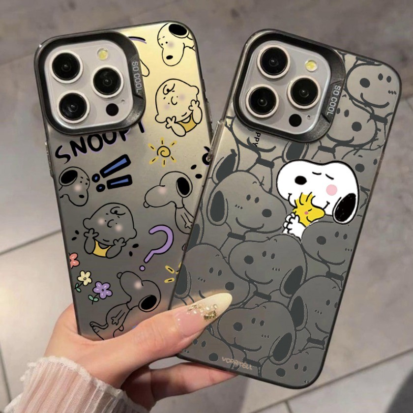 สําหรับ Samsung S26 S24 S23 S22 S21 S25 Plus S25 S24 Ultra S23 S24 S25 S21 S20 FE การ์ตูน Snoopies line Matte กันกระแทกเคสโทรศัพท์ ราคา ถูกที่สุด ดีลบีเคเค แกลเลอรีภาพที่ 9