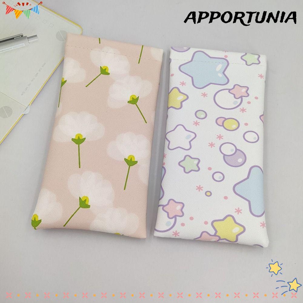 APPORTUNIA Sun Glasses , Soft Shell PU Leather Lipstick , Fresh Style Automatic Closed Portable Wate