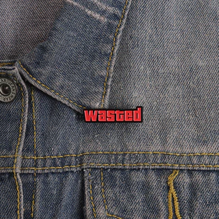 GTA Wasted Pin Badge สัญลักษณ์คลาสสิกสำหรับสะสมและสวมใส่