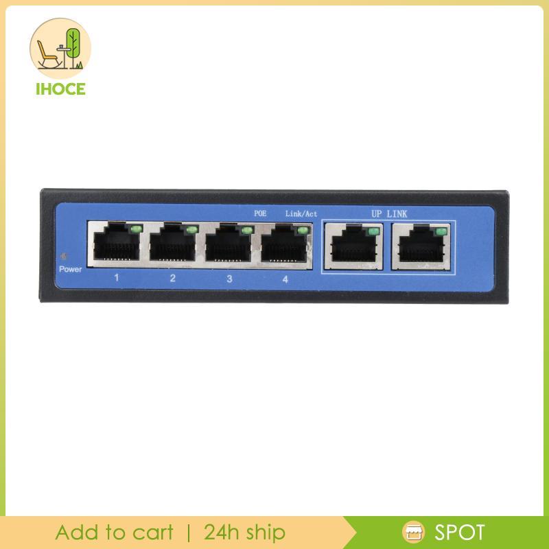 [Ihoce] 6 พอร์ต 100Mbps 4 POE Port & 2 Uplink Power Over Ethernet Switch Adapter