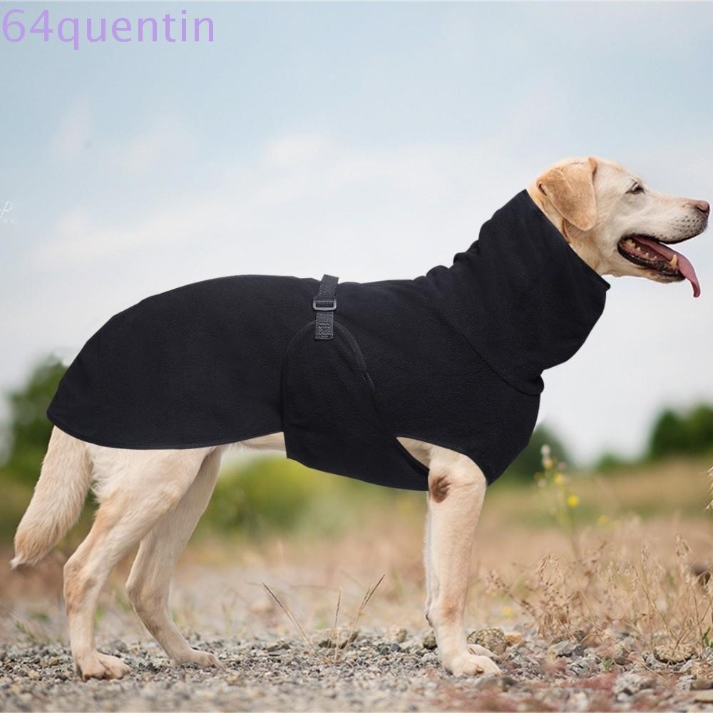 QUENTIN เสื้อผ้าสุนัขฤดูหนาว, Warm Windproof Dog ความวิตกกังวลเสื้อกั๊ก,สีทึบคอสูงนุ่มหนาสุนัข Calmi