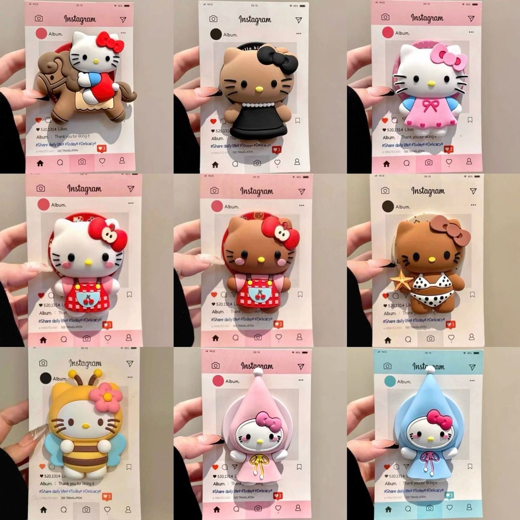 วงเล็บแม่เหล็ก giptok แม่เหล็ก การ์ตูนการ์ตูนซิลิโคน kitty Cat วงเล็บแม่เหล็กเหมาะสําหรับ MagSafe กา