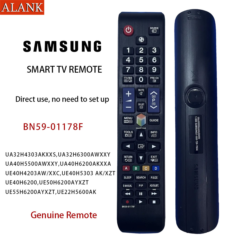 ALANK Remote รีโมททีวี SAMSUNG LCD Smart TV (รีโมทแท้ - ใช้ได้ทันที ไม่ต้องตั้งค่า) BN59-01178F